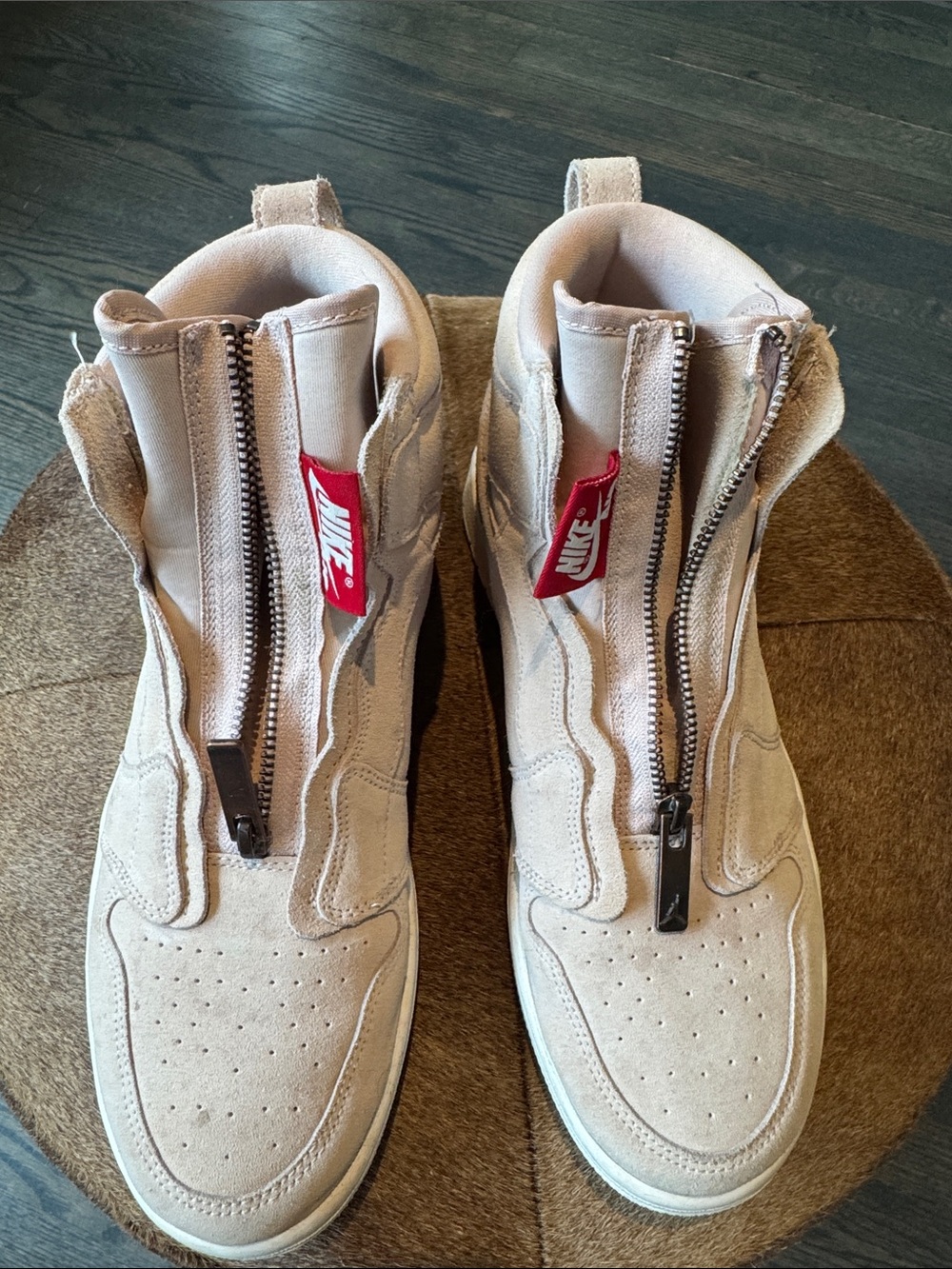 Nike retro  zip up light pink/beige - 9.5